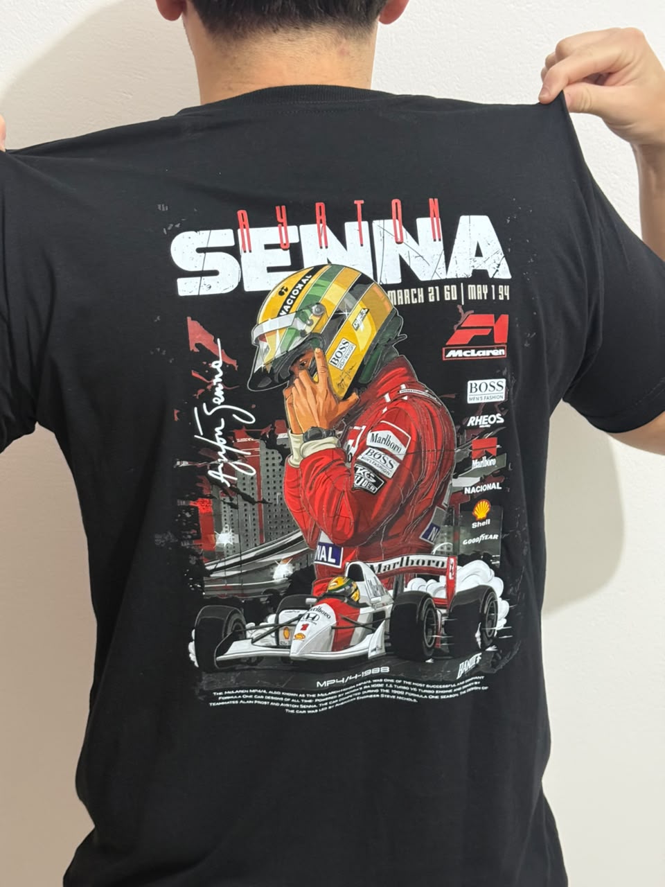 Camiseta Ayrton Senna MP4/4 1988